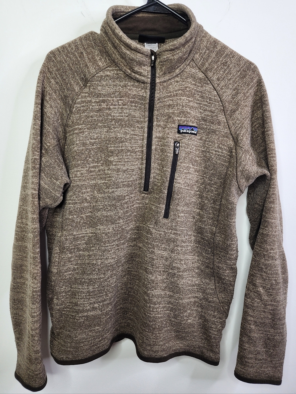 M's Better Sweater® 1/4-Zip Style #25522 Pale Khaki, Medium